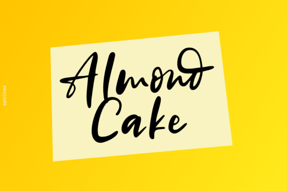 Almond Cake: The Perfect Script Handwritten Font for Your Crafts