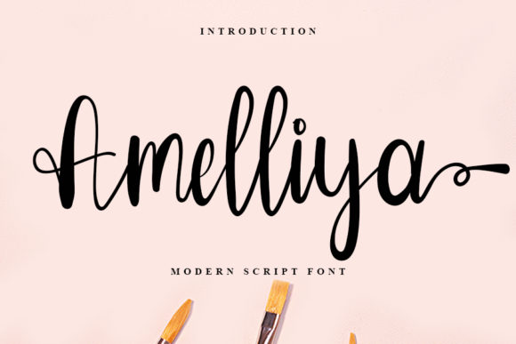 Amelliya: A Romantic Script Handwritten Typeface for Editorial Design