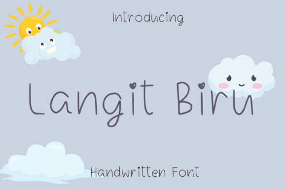 Langit Biru: A Dainty Handwritten Typeface for Editorial Design